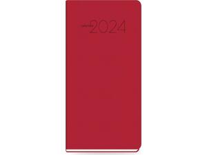 Ημερολόγιο εβδομαδιαίο The Writing Fields All Times 320 8x16cm 2024 ημιεύκαμπτο εξώφυλλο με ματ δερματίνη κόκκινο